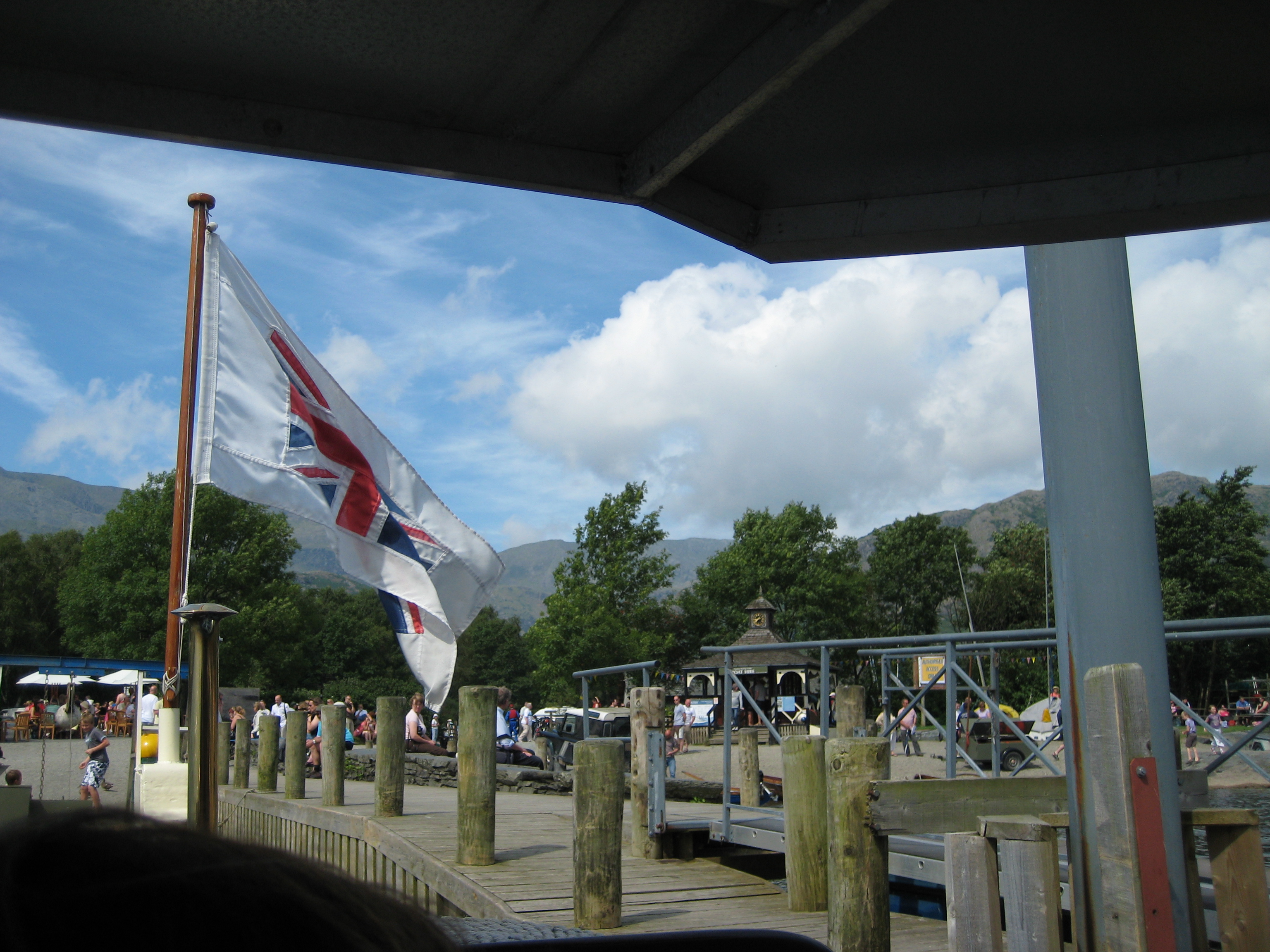 View of the jetty from the boat