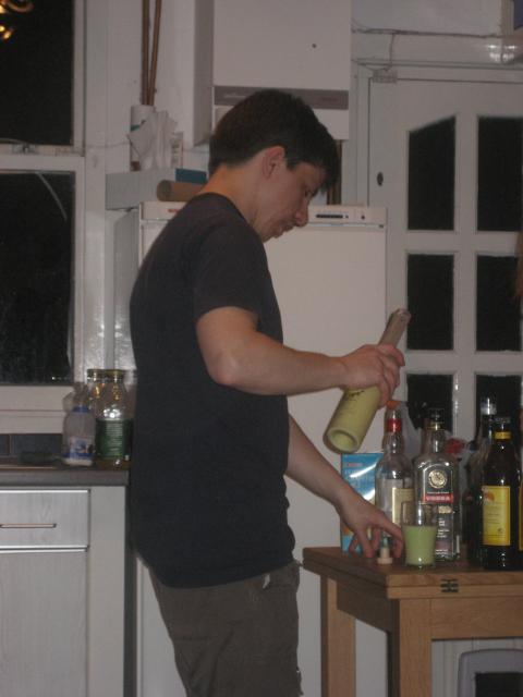 Josh mixing the Drink of Death ... it all gets a bit toxic