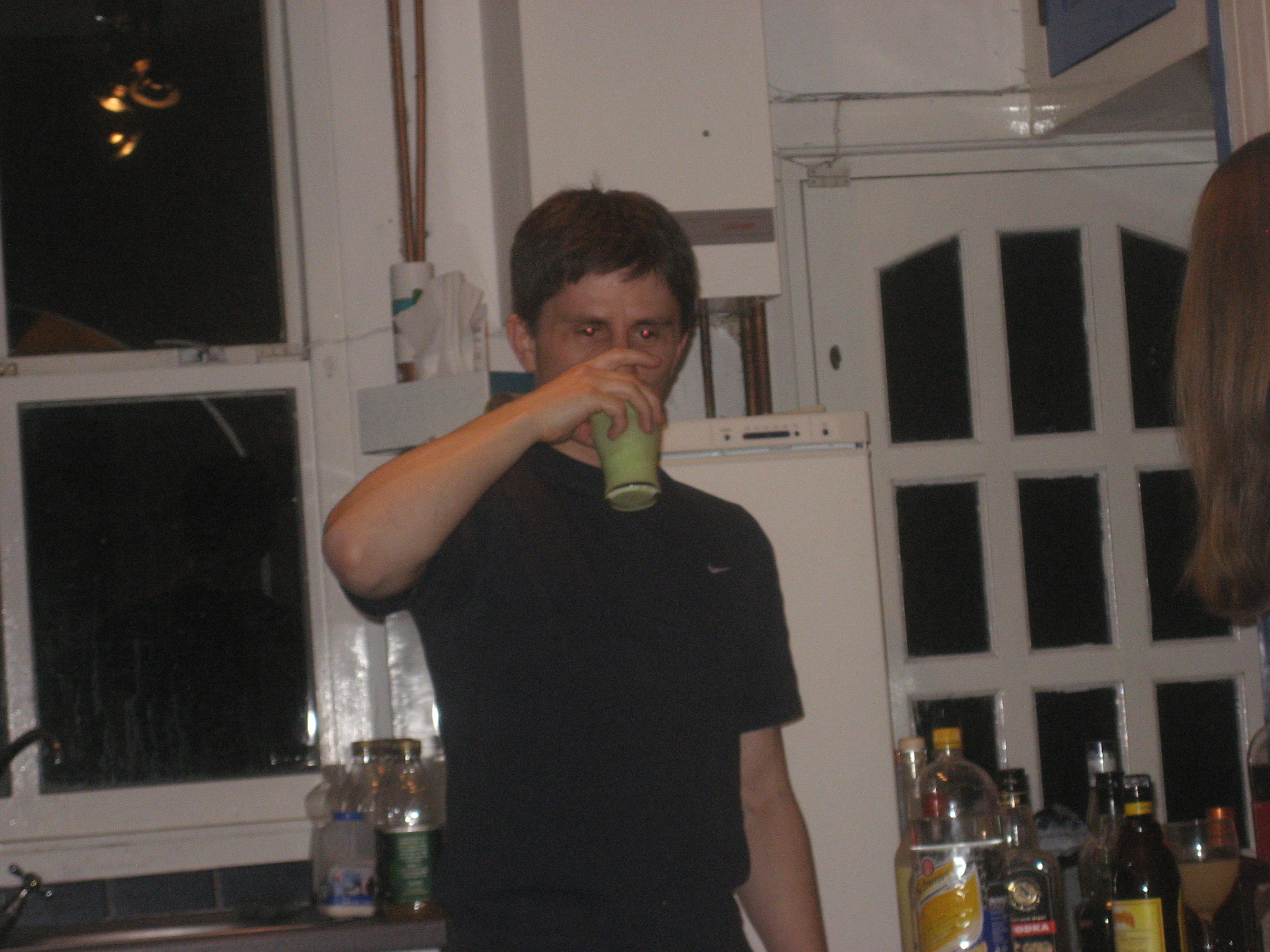 Josh mixing the Drink of Death ... mmm good!