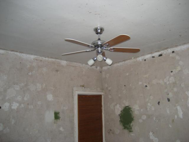 Checkpoint of wall condition before plastering - ceiling, door wall, back wall