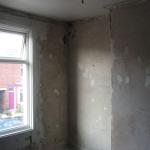 Checkpoint of wall condition before plastering - window wall, chimney wall