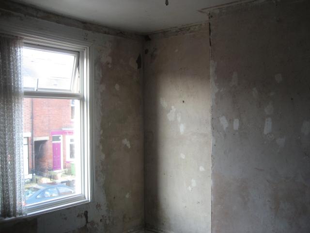 Checkpoint of wall condition before plastering - window wall, chimney wall