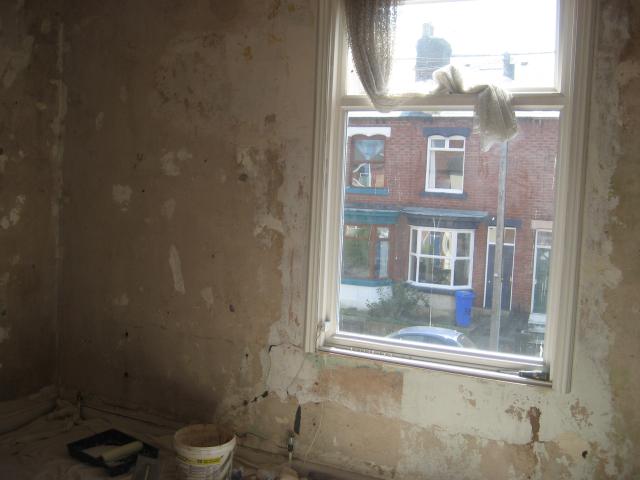 Plastering Day 1 - window wall prep