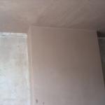 Plastering Day 1 - chimney breast and ceiling done, chimney alcove prep