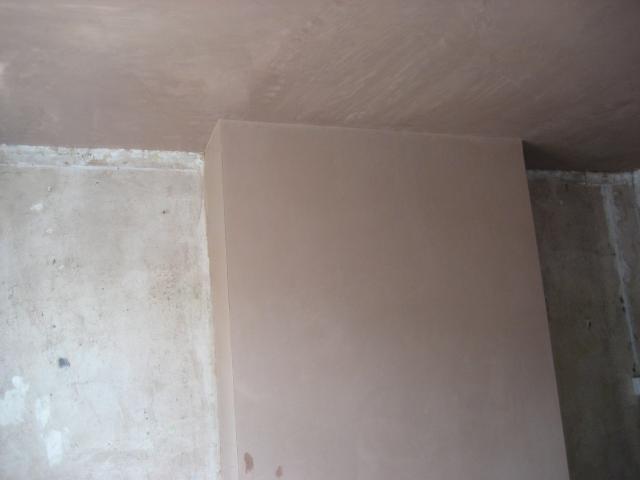 Plastering Day 1 - chimney breast and ceiling done, chimney alcove prep