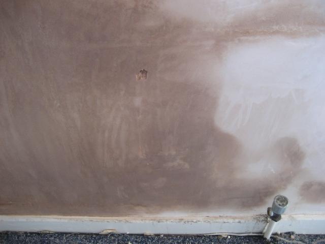 Plastering Day 2 - window wall done (with divot, damn you)