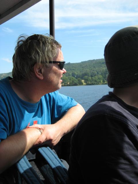 Rich and Josh on the boat