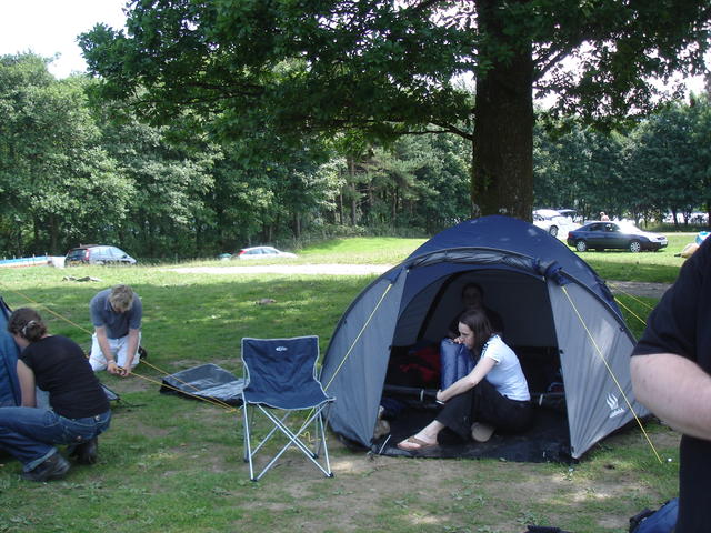 Setting up camp 1